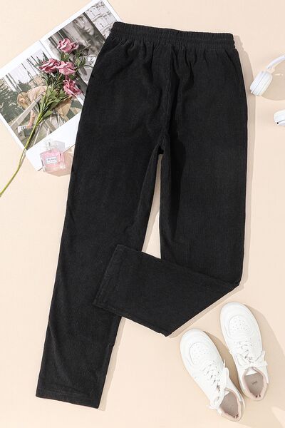 Drawstring Straight Pants with Pockets - Pahabu - Women's Clothing & Shop