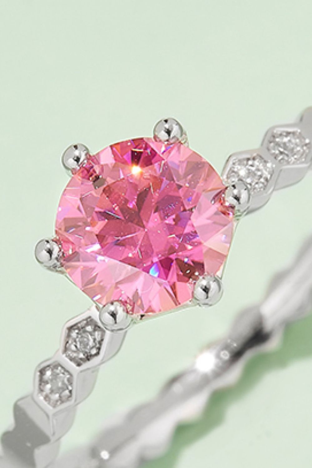 1 Carat Moissanite 6-Prong 925 Sterling Silver Ring - Pahabu - Women's Clothing & Shop