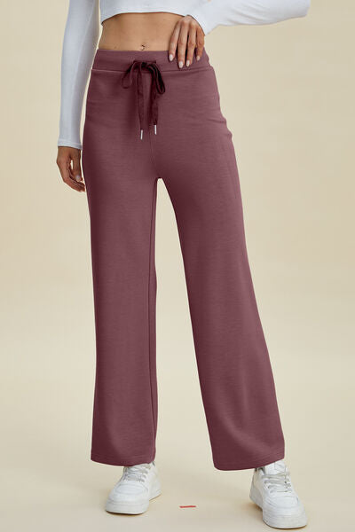 Basic Bae Full Size Air Scuba Drawstring Wide Leg Pants - Pahabu - Women's Clothing & Shop