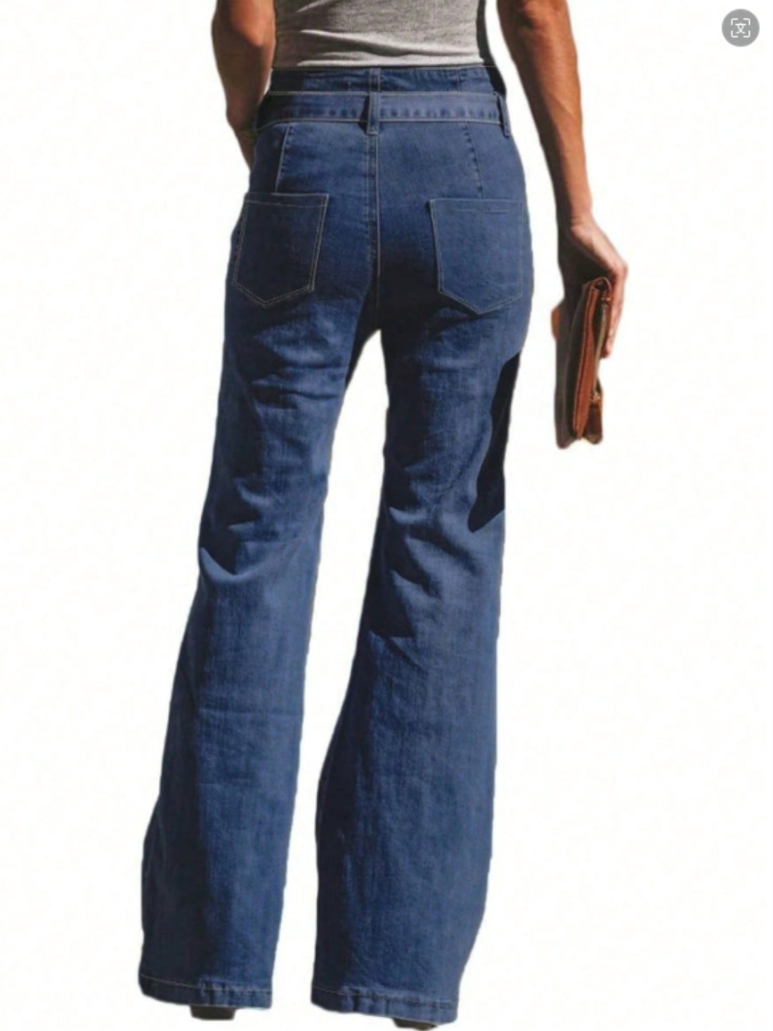 Tied Flare Jeans with Pockets - Pahabu - Women's Clothing & Shop