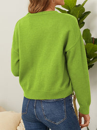 Flower Button Front Dropped Shoulder Cardigan - Pahabu - Women's Clothing & Shop