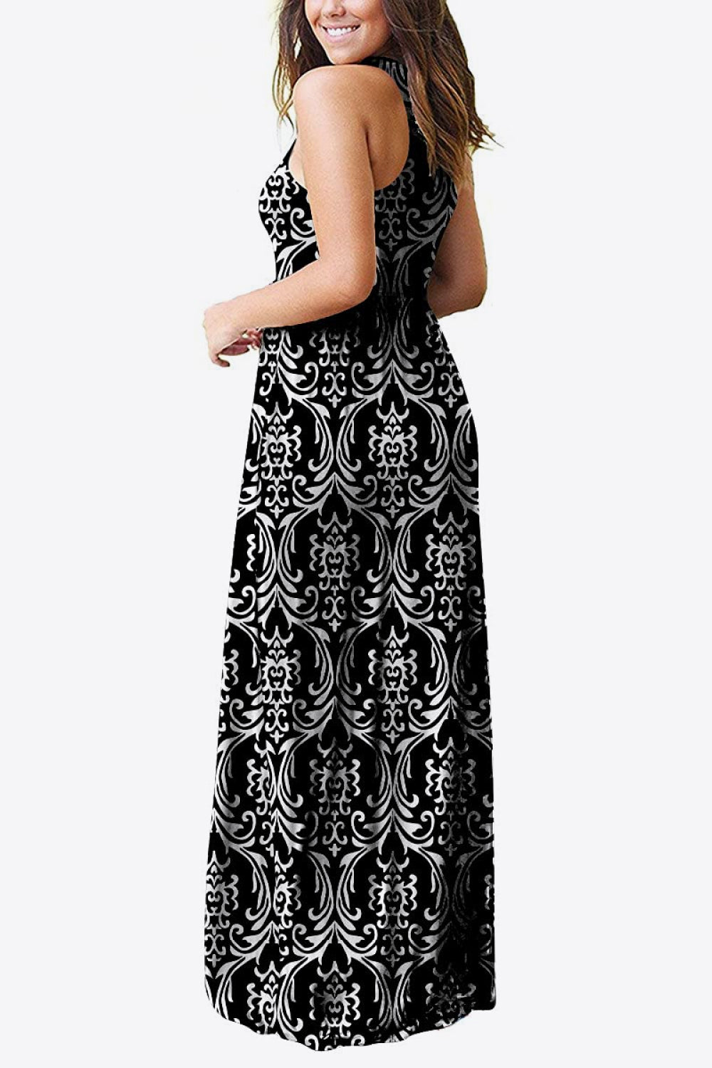 Empire Waist Sleeveless Dress with Pockets - Pahabu - Women's Clothing & Shop