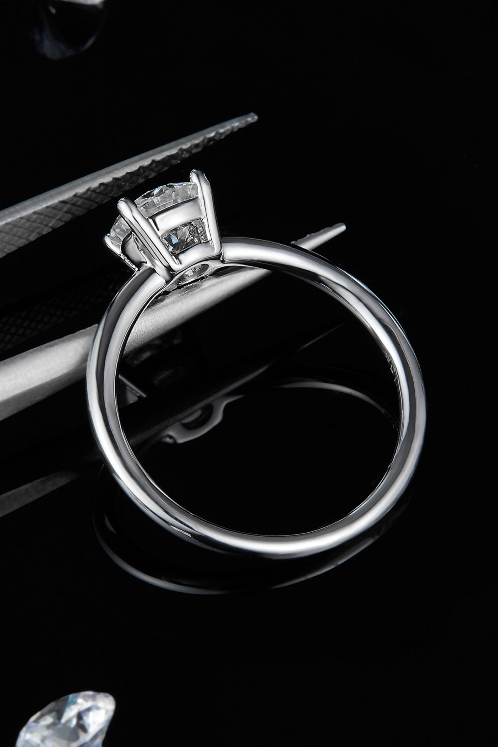 1 Carat Moissanite 925 Sterling Silver Solitaire Ring - Pahabu - Women's Clothing & Shop