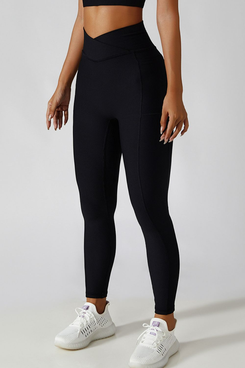 Basic Bae Crossover Waist Active Leggings - Pahabu - Women's Clothing & Shop