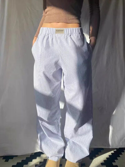 Elastic Waist Wide Leg Pants - Pahabu - Women's Clothing & Shop