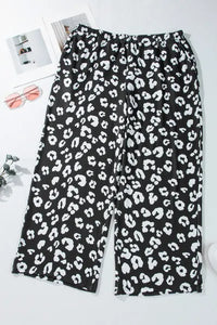 Plus Size Leopard Elastic Waist Pants - Pahabu - Women's Clothing & Shop