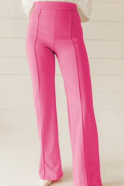High Waist Straight Leg Pants - Pahabu - Women's Clothing & Shop