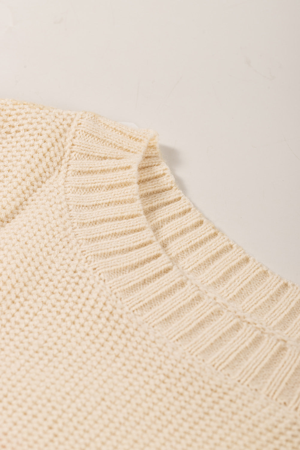 Color Block Drop Shoulder Round Neck Sweater - Pahabu - Women's Clothing & Shop