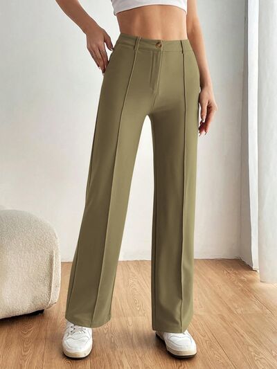 High Waist Wide Leg Pants - Pahabu - Women's Clothing & Shop