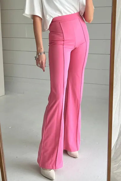 High Waist Straight Leg Pants - Pahabu - Women's Clothing & Shop