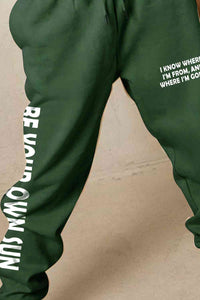 Simply Love Full Size BE YOUR OWN SUN Graphic Sweatpants - Pahabu - Women's Clothing & Shop