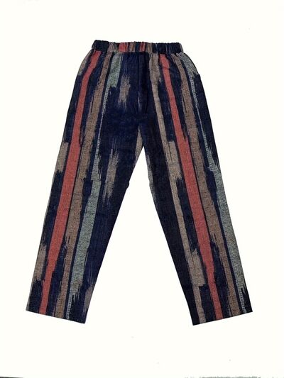 Striped Pocketed Elastic Waist Pants - Pahabu - Women's Clothing & Shop