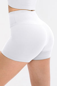 Slim Fit Wide Waistband Sports Shorts - Pahabu - Women's Clothing & Shop