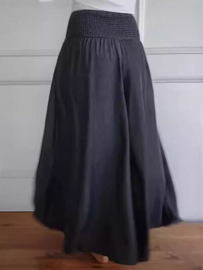Full Size Smocked Wide Leg Pants with Pockets - Pahabu - Women's Clothing & Shop