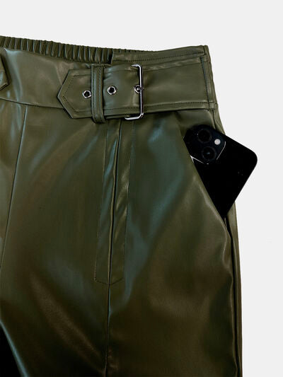 Half Elastic Waist Wide Leg Pants - Pahabu - Women's Clothing & Shop