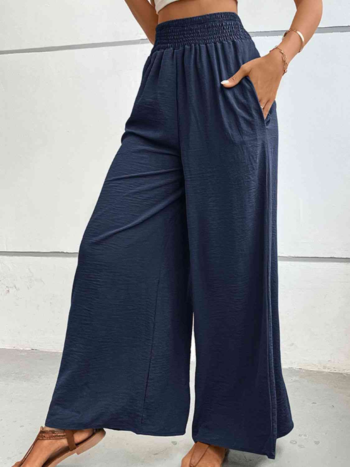 Perfee Wide Waistband Relax Fit Long Pants - Pahabu - Women's Clothing & Shop