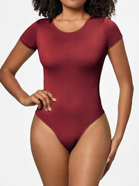 Full Size Round Neck Short Sleeve Bodysuit - Pahabu - Women's Clothing & Shop