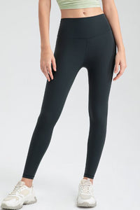 Wide Waistband Slim Fit Active Leggings - Pahabu - Women's Clothing & Shop