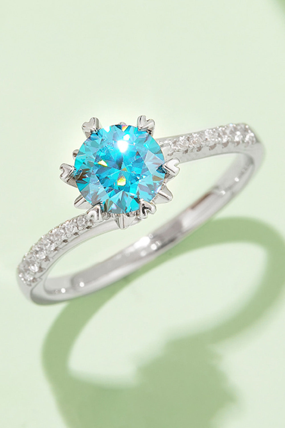 1 Carat Moissanite 925 Sterling Silver Ring - Pahabu - Women's Clothing & Shop