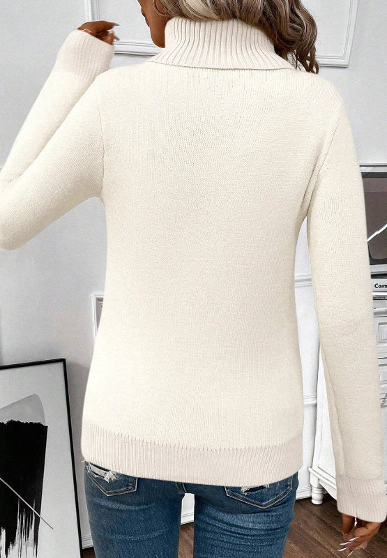 Turtleneck Long Sleeve Sweater - Pahabu - Women's Clothing & Shop