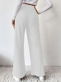 Ribbed High Waist Pants - Pahabu - Women's Clothing & Shop