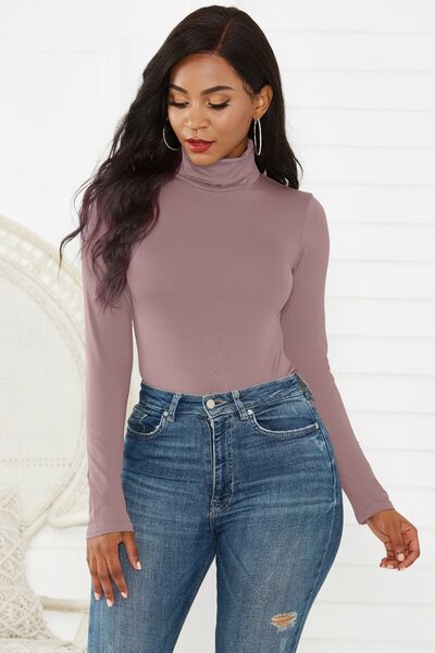 Turtleneck Long Sleeve Bodysuit - Pahabu - Women's Clothing & Shop