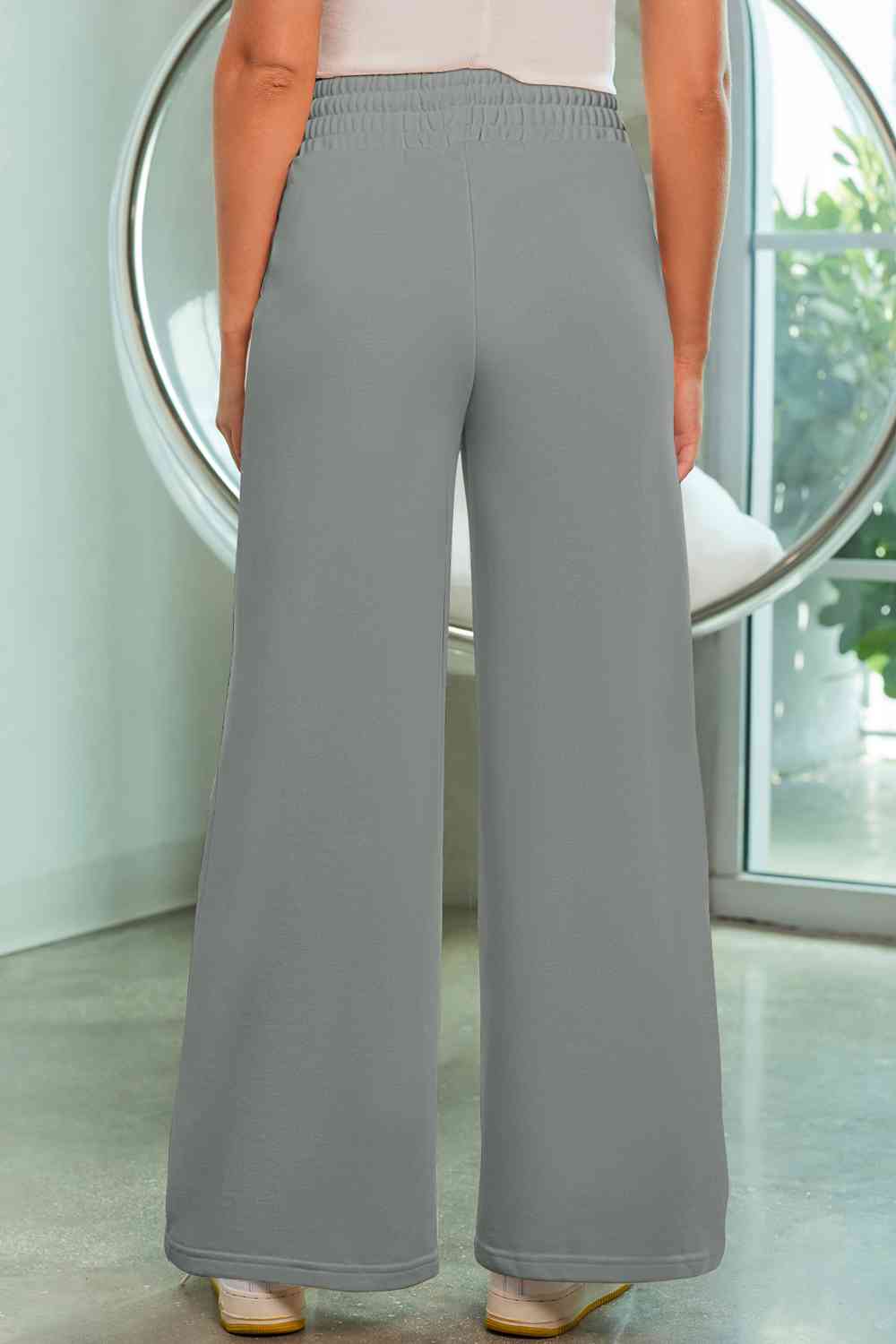 Drawstring Wide Leg Pants with Pockets - Pahabu - Women's Clothing & Shop