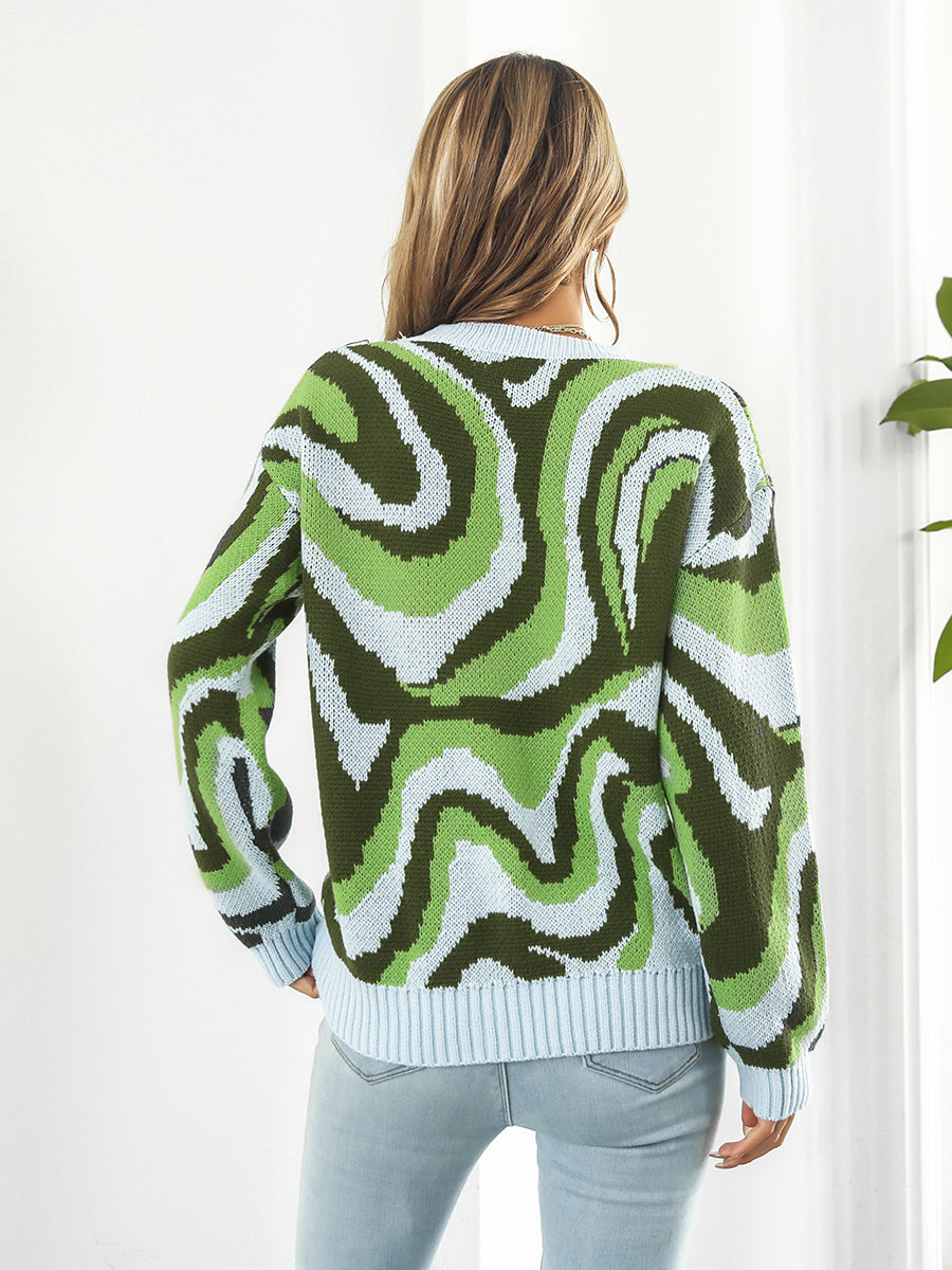 Round Neck Dropped Shoulder Sweater - Pahabu - Women's Clothing & Shop