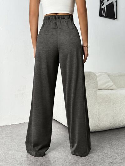 Drawstring Wide Leg Pants with Pockets - Pahabu - Women's Clothing & Shop