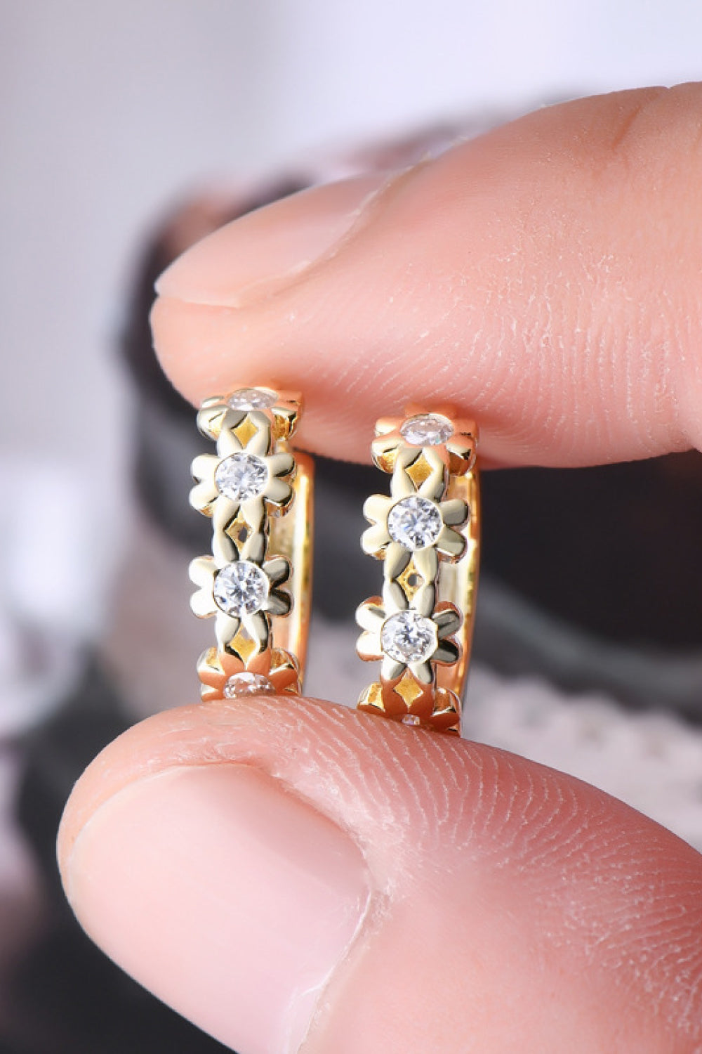 Moissanite 925 Sterling Silver Huggie Earrings - Pahabu - Women's Clothing & Shop