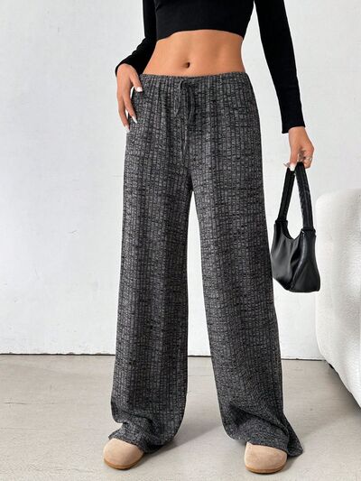 Tied Striped Wide Leg Pants - Pahabu - Women's Clothing & Shop
