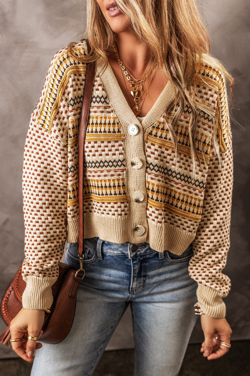 Button Up Long Sleeve Cardigan - Pahabu - Women's Clothing & Shop