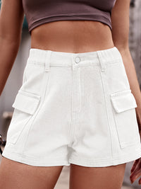 High Waist Denim Shorts with Pockets - Pahabu - Women's Clothing & Shop