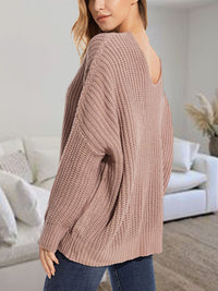 V-Neck Batwing Dropped Shoulder Sweater - Pahabu - Women's Clothing & Shop