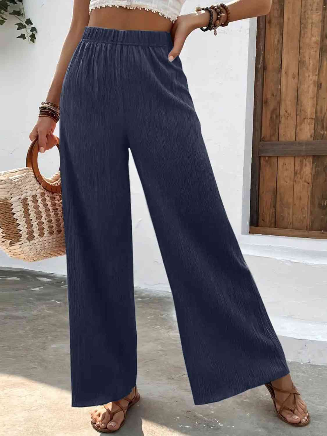 Full Size High Waist Wide Leg Pants - Pahabu - Women's Clothing & Shop