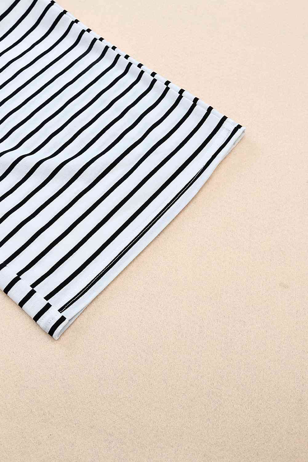 Striped Drawstring Waist Wide Leg Pants - Pahabu - Women's Clothing & Shop