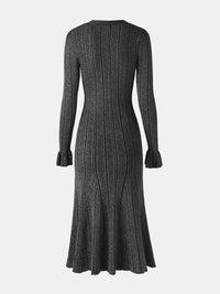 V-Neck Flounce Sleeve Sweater Dress - Pahabu - Women's Clothing & Shop
