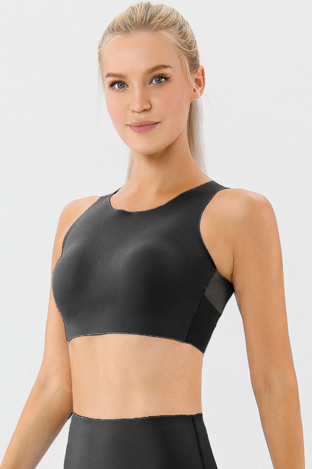 Round Neck Wide Strap Active Bra - Pahabu - Women's Clothing & Shop