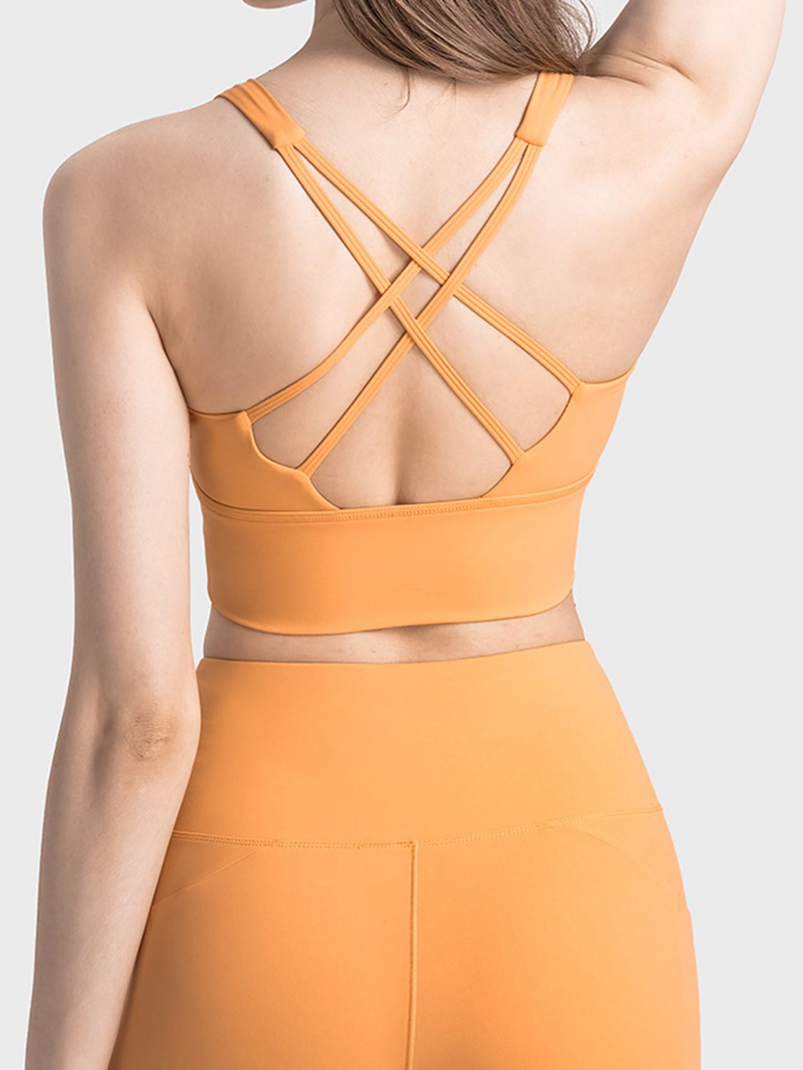 Millennia Scoop Neck Crisscross Straps Sports Bra - Pahabu - Women's Clothing & Shop