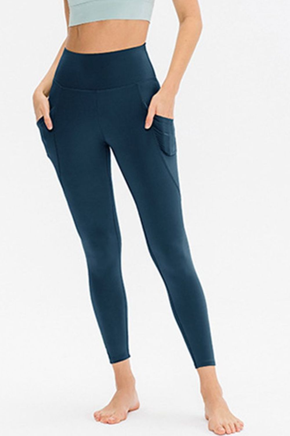 Slim Fit Long Active Leggings with Pockets - Pahabu - Women's Clothing & Shop