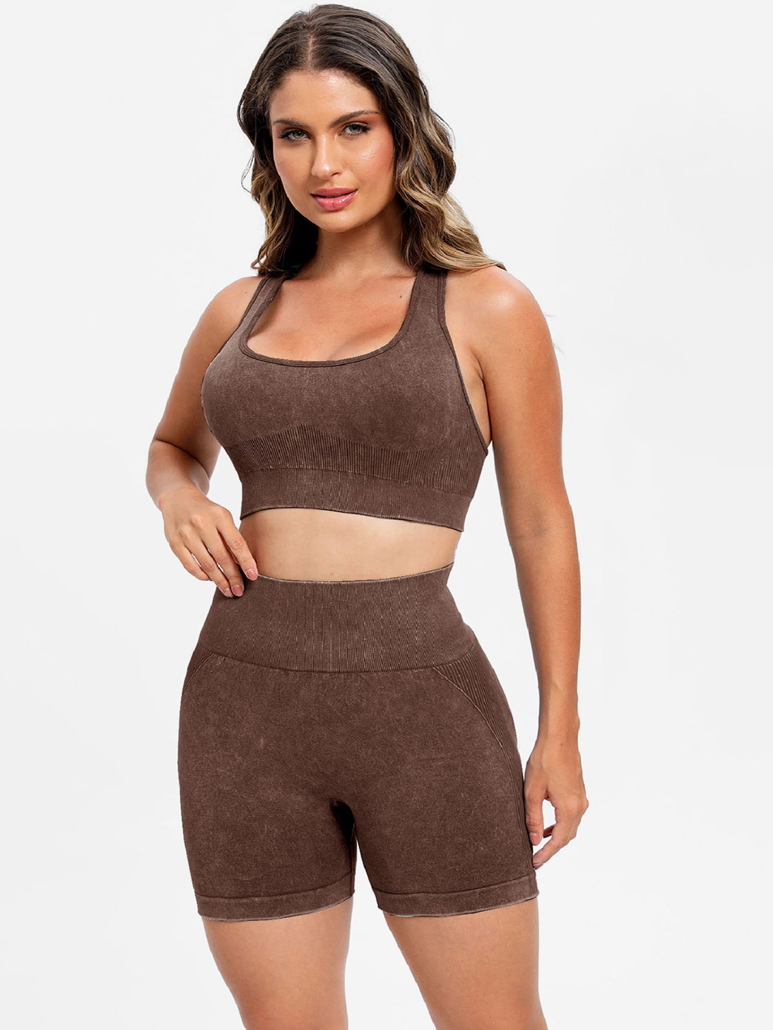 Scoop Neck Wide Strap Top and Shorts Active Set - Pahabu - Women's Clothing & Shop