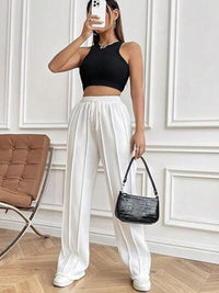 Drawstring Wide Leg Pants with Pockets - Pahabu - Women's Clothing & Shop