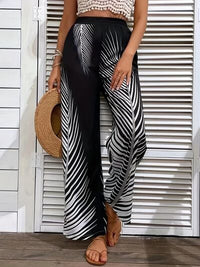 Printed Wide Leg Pants - Pahabu - Women's Clothing & Shop