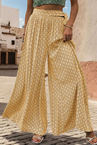 Perfee Printed Tied Wide Leg Pants - Pahabu - Women's Clothing & Shop