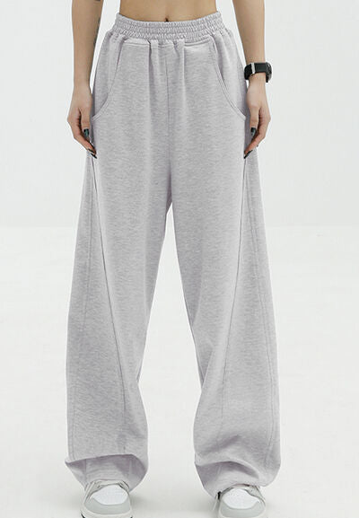 Elastic Waist Sweatpants with Pockets - Pahabu - Women's Clothing & Shop