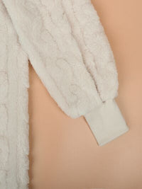 Plus Size Open Front Hooded Plush Coat - Pahabu - Women's Clothing & Shop
