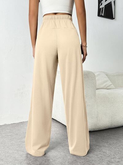 Drawstring Wide Leg Pants with Pockets - Pahabu - Women's Clothing & Shop