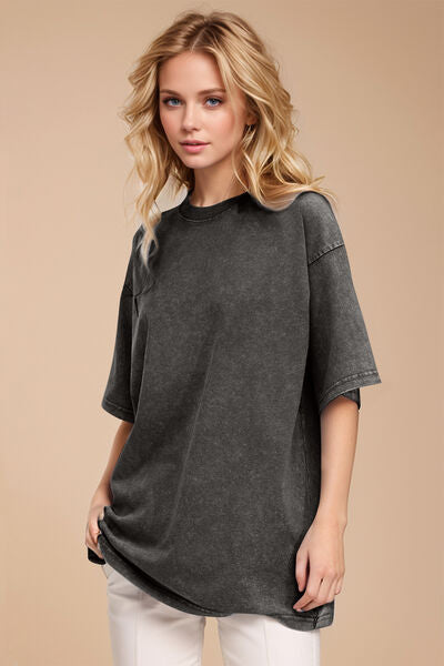 Basic Bae Round Neck Half Sleeve T-Shirt - Pahabu - Women's Clothing & Shop