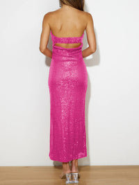 Sequin Cutout Tube Dress - Pahabu - Women's Clothing & Shop