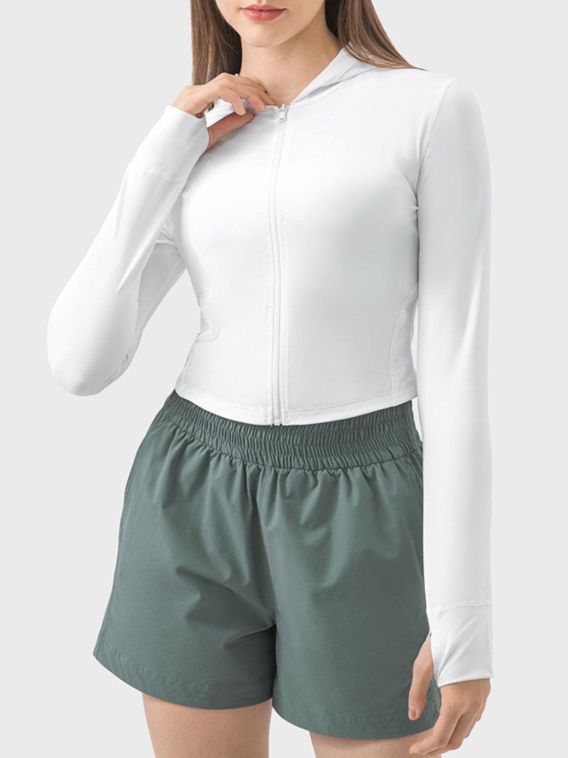 Millennia Zip Up Hooded Long Sleeve Active Outerwear - Pahabu - Women's Clothing & Shop